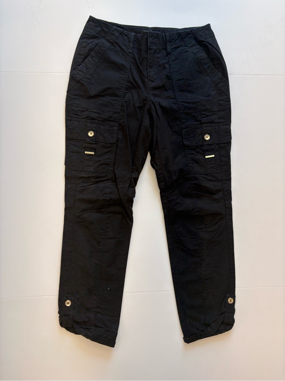 White House Black Market Black Cargo Cropped Pants 0